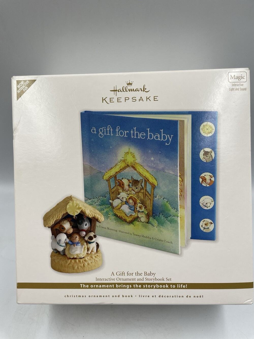 Hallmark Keepsakes Interactive A Gift For The Baby Ornament and Story Book 2010
